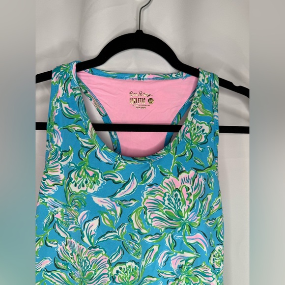 Lilly Pulitzer Mixed Doubles Dress UPF 50+ Cumulus Blue Chick Magnet size M - Picture 6 of 12